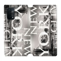 Housse cuir portefeuille Pour Oppo A54 5G / A74 5G Amerique USA New York