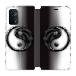 Housse cuir portefeuille Pour Oppo A54 5G / A74 5G Yin Yang 3d