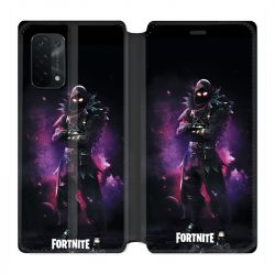 Housse cuir portefeuille Pour Oppo A54 5G / A74 5G Fortnite Raven