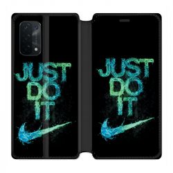 Housse cuir portefeuille Pour Oppo A54 5G / A74 5G Nike Just Do It