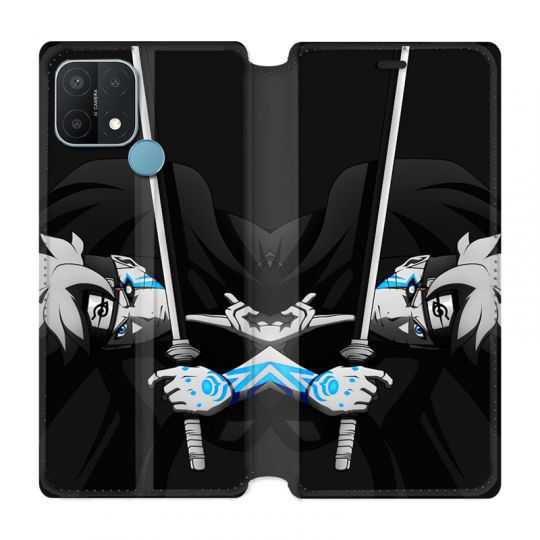 Housse Cuir Portefeuille Pour Oppo A15 Manga Boruto Epée