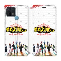Housse Cuir Portefeuille Pour Oppo A15 Manga My Hero Academia Blanc