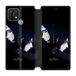Housse Cuir Portefeuille Pour Oppo A15 Manga Naruto Sasuke Itachi