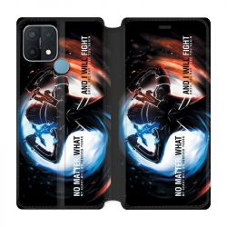 Housse Cuir Portefeuille Pour Oppo A15 Manga SAO sword Art Online Fight