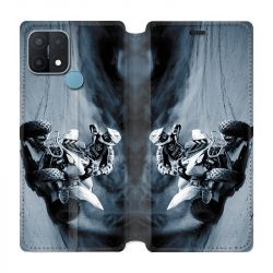 Housse Cuir Portefeuille Pour Oppo A15 Moto Quad