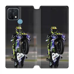 Housse Cuir Portefeuille Pour Oppo A15 Moto Wheeling