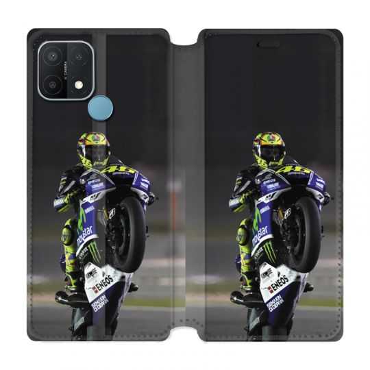 Housse Cuir Portefeuille Pour Oppo A15 Moto Wheeling