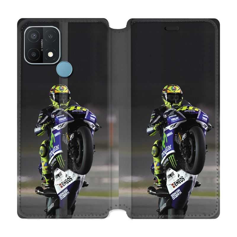 Housse Cuir Portefeuille Pour Oppo A15 Moto Wheeling
