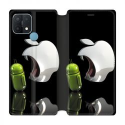Housse Cuir Portefeuille Pour Oppo A15 Pomme Dent