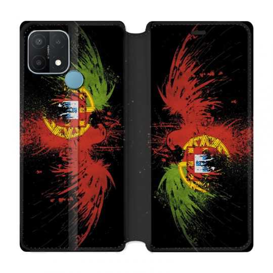 Housse Cuir Portefeuille Pour Oppo A15 Portugal Aigle