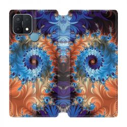 Housse Cuir Portefeuille Pour Oppo A15 Psychedelic Spirale