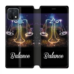 Housse Cuir Portefeuille Pour Oppo A15 Signe Zodiaque 2 Balance
