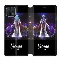 Housse Cuir Portefeuille Pour Oppo A15 Signe Zodiaque 2 Vierge