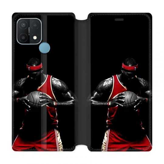 Housse Cuir Portefeuille Pour Oppo A15 Basketeur