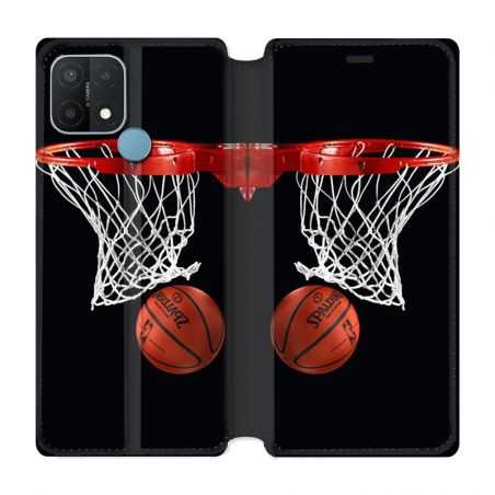 Housse Cuir Portefeuille Pour Oppo A15 Panier Basket
