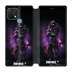Housse Cuir Portefeuille Pour Oppo A15 Fortnite Raven