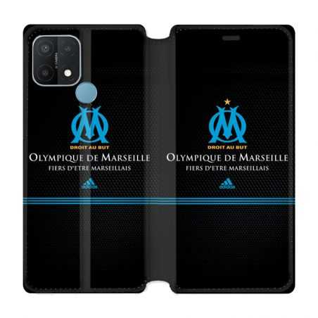 Housse Cuir Portefeuille Pour Oppo A15 Olympique Marseille OM Fier etre Marseillais