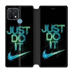 Housse Cuir Portefeuille Pour Oppo A15 Nike Just Do It