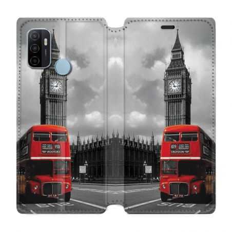 Housse Cuir Portefeuille Pour Oppo A53 / A53S Angleterre London Bus
