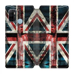 Housse Cuir Portefeuille Pour Oppo A53 / A53S Angleterre UK Jean's