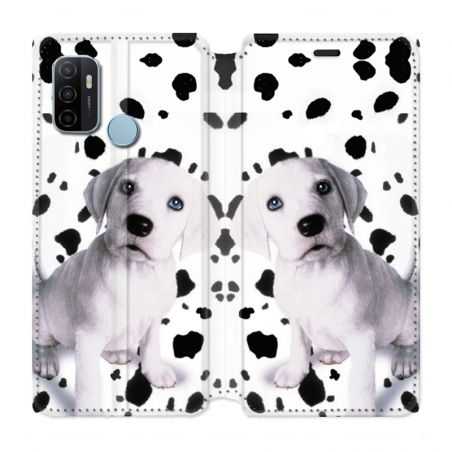 Housse Cuir Portefeuille Pour Oppo A53 / A53S Chien Dalmatien