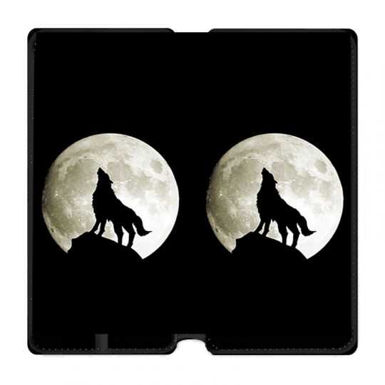 Housse Cuir Portefeuille Pour Oppo A53 / A53S Loup Noir