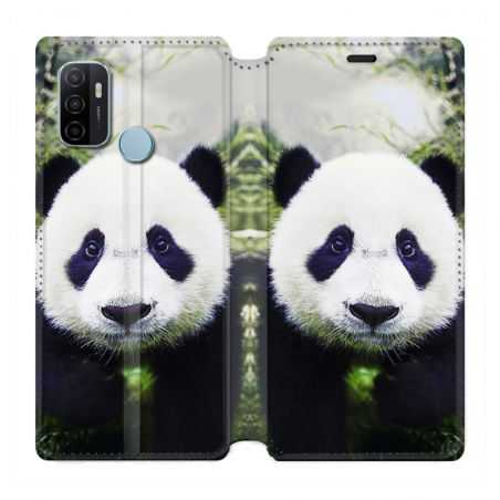Housse Cuir Portefeuille Pour Oppo A53 / A53S Panda Color