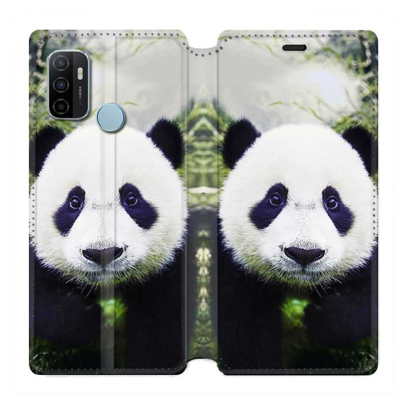 Housse Cuir Portefeuille Pour Oppo A53 / A53S Panda Color