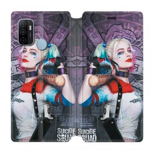Housse Cuir Portefeuille Pour Oppo A53 / A53S Harley Quinn Batte