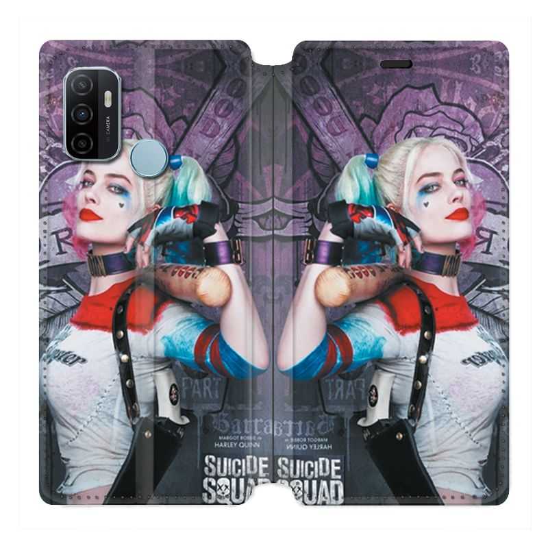 Housse Cuir Portefeuille Pour Oppo A53 / A53S Harley Quinn Batte