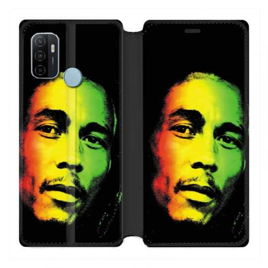 Housse Cuir Portefeuille Pour Oppo A53 / A53S Bob Marley 2