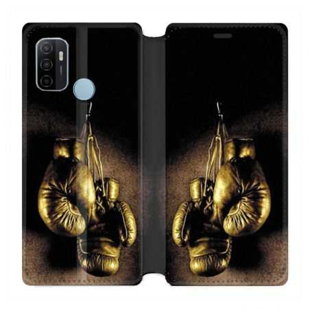 Housse Cuir Portefeuille Pour Oppo A53 / A53S Boxe Gant Vintage