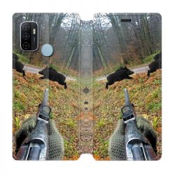 Housse Cuir Portefeuille Pour Oppo A53 / A53S Chasse Vision Tir