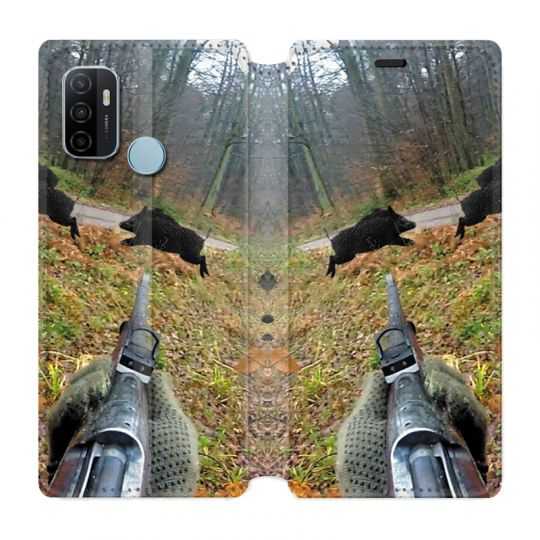 Housse Cuir Portefeuille Pour Oppo A53 / A53S Chasse Vision Tir