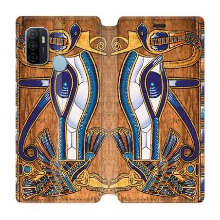 Housse Cuir Portefeuille Pour Oppo A53 / A53S Egypte Papyrus