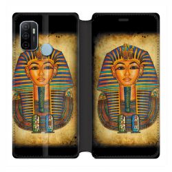 Housse Cuir Portefeuille Pour Oppo A53 / A53S Egypte Pharaon