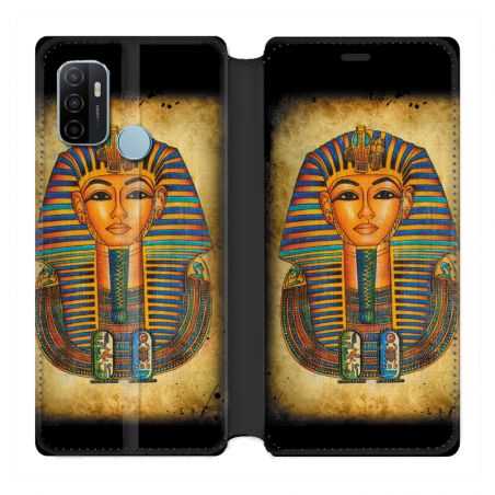 Housse Cuir Portefeuille Pour Oppo A53 / A53S Egypte Pharaon
