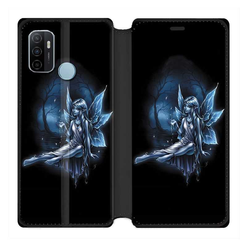 Housse Cuir Portefeuille Pour Oppo A53 / A53S Fee Bleu