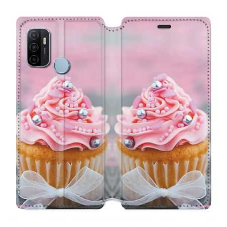 Housse Cuir Portefeuille Pour Oppo A53 / A53S Cupcake