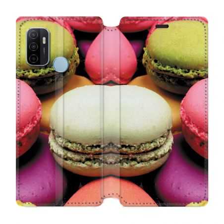 Housse Cuir Portefeuille Pour Oppo A53 / A53S Macaron