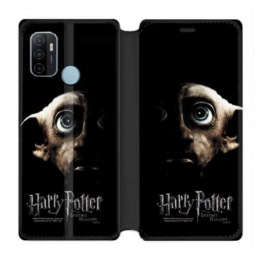 Housse Cuir Portefeuille Pour Oppo A53 / A53S WB License Harry Potter Hollows Dobby