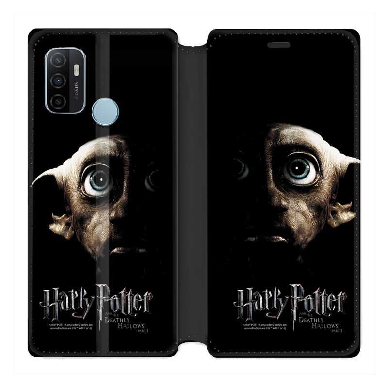 Housse Cuir Portefeuille Pour Oppo A53 / A53S WB License Harry Potter Hollows Dobby