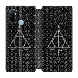 Housse Cuir Portefeuille Pour Oppo A53 / A53S WB License Harry Potter Triangle noir