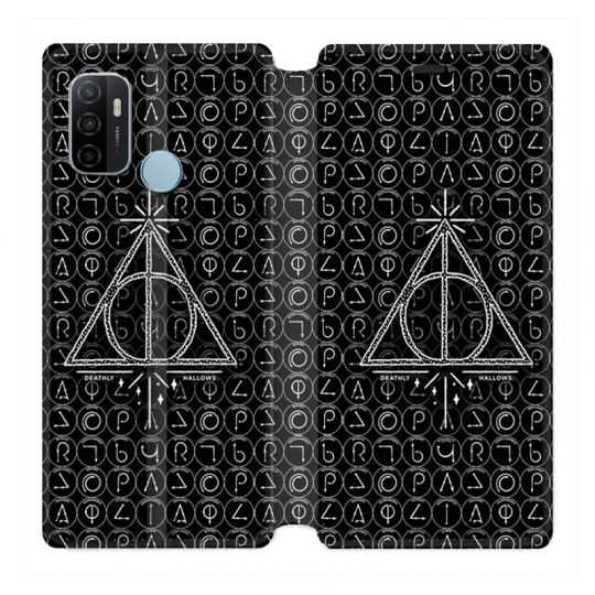 Housse Cuir Portefeuille Pour Oppo A53 / A53S WB License Harry Potter Triangle noir