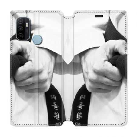 Housse Cuir Portefeuille Pour Oppo A53 / A53S Judo Kimono