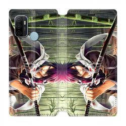 Housse Cuir Portefeuille Pour Oppo A53 / A53S Manga Bambou