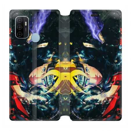 Housse Cuir Portefeuille Pour Oppo A53 / A53S Manga Boruto Eclair