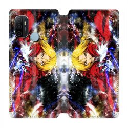 Housse Cuir Portefeuille Pour Oppo A53 / A53S Manga Fullmetal Alchemist Color