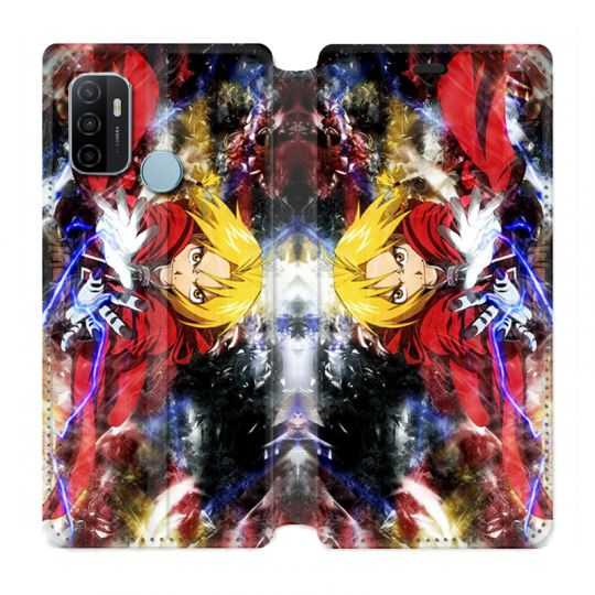 Housse Cuir Portefeuille Pour Oppo A53 / A53S Manga Fullmetal Alchemist Color
