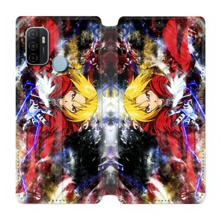 Housse Cuir Portefeuille Pour Oppo A53 / A53S Manga Fullmetal Alchemist Color